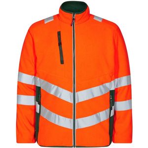 F. Engel 1192 Safety Fleece Jacket Orange/Green