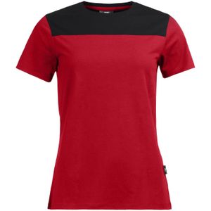 FHB Kira T-Shirt Rood-Zwart maat 5XL