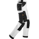 Snickers - 6351 AllroundWork - Werkbroek - Wit/Zwart - Stretchmateriaal - Loose Fit