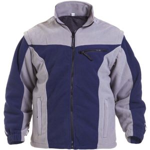 Hydrowear Klagenfurt Fleecejack Marineblauw/Grijs maat S