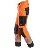 Snickers 6630 High-Vis Klasse 2 Waterproof 37.5® 2-laags Licht gewatteerde Werkbroek High-Vis Oranje/Zwart maat S