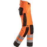 Snickers 6630 High-Vis Klasse 2 Waterproof 37.5® 2-laags Licht gewatteerde Werkbroek High-Vis Oranje/Zwart maat S