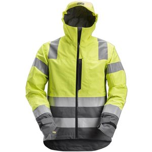 Snickers 1330 AllroundWork High-Vis Waterproof Shell Jack Klasse 3 High-Vis Oranje/Zwart maat XS