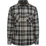 Jobman - 5138 - Flannel Shirt - Grijs/Oranje - Heren