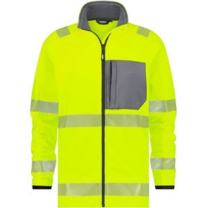 Dassy Camden Hogezichtbaarheids midlayer jacket Fluogeel/Cementgrijs