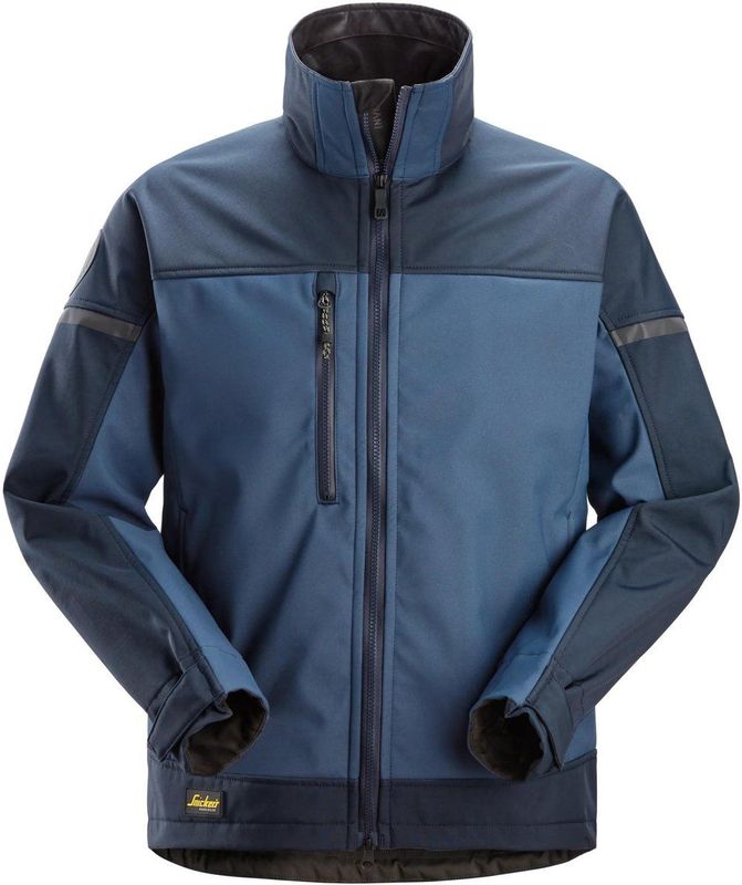 Snickers 1216 AllroundWork Softshell Stretch Jack Zwart maat XS