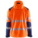Blåkläder 4491-2513 Softshell jack High Vis High Vis Oranje/Marineblauw maat 4XL
