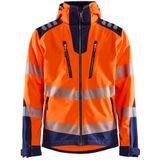 Blåkläder 4491-2513 Softshell jack High Vis High Vis Oranje/Marineblauw maat 4XL