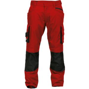 Dassy Nova Werkbroek met kniezakken Rood/Zwart
