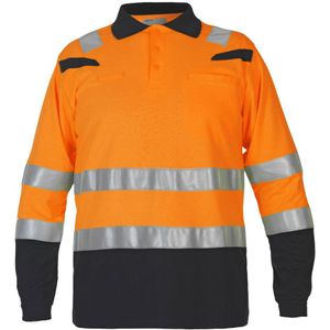 Hydrowear Marbella Fr Ast Polo Fluor Oranje/Zwart maat S