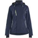 Blåkläder 4403-1917 Dames Shell Jack Stretch Donker marineblauw/High vis geel maat L