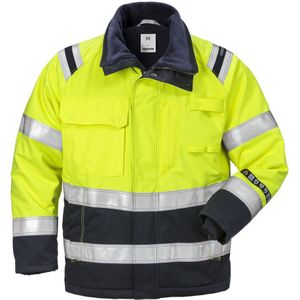 Fristads Flamestat high vis winterjack klasse 3 4185 ATHS Hi-Vis geel/marineblauw maat 3XL