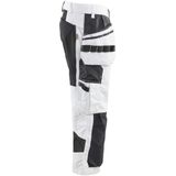 Blåkläder 1912-1310 Schilderspiraatbroek X1900 met stretch Wit/zwart maat C44