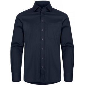 Clique - Stretch Shirt L/S 027960 - Dark Navy - Heren Overhemd
