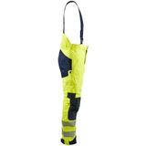 Blaklader 1817-1534 Multinorm Winter bretelbroek - High Vis Geel/Marineblauw