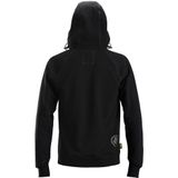 Snickers 2888 Hoodie met Logo en Rits Zwart