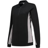 Tricorp 302002 Polosweater Bicolor Dames Zwart/Grijs