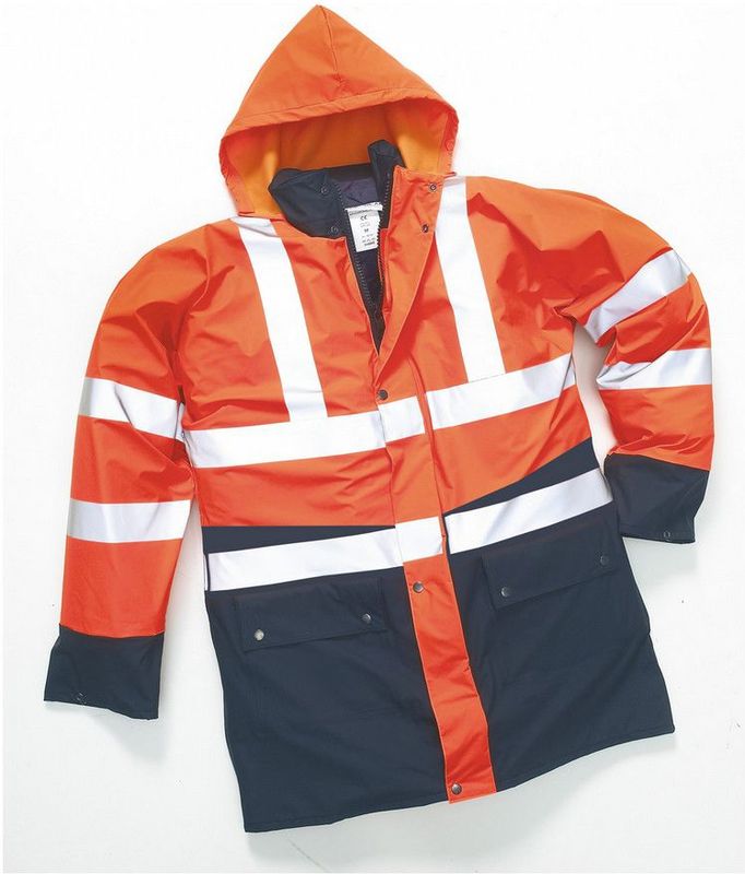 Hydrowear Polperro Parka Zwart/Fluor Oranje maat M