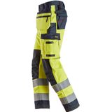 Snickers 6261 ProtecWork Werkbroek met Holsterzakken en Symmetrische Zakken High-Vis Klasse 2 High-Vis Geel/Marineblauw maat 044