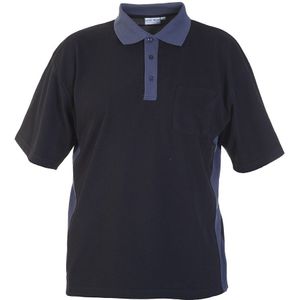 Hydrowear polo Tolbert Zwart/Grijs maat 4XL