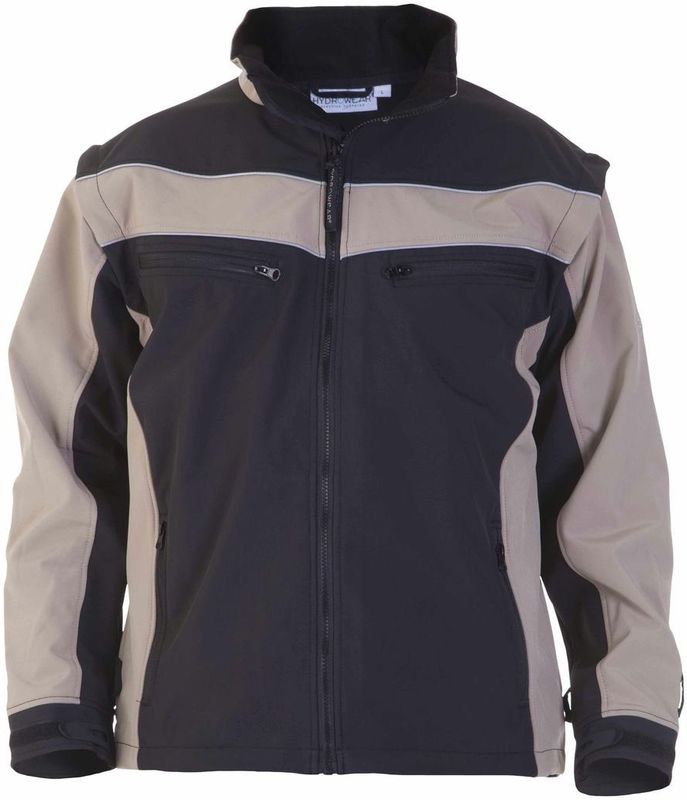 Hydrowear softshell Rome Zwart/Khaki maat XS