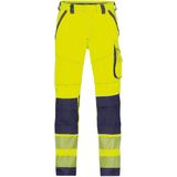 Dassy - Aruba Stretch - Hogezichtbaarheidsbroek - Fluogeel/Marineblauw
