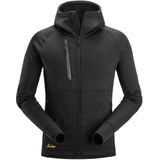 Snickers 8026 Polartec® Power Stretch® Hoodie met Volledige Rits Zwart maat XS