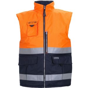 Hydrowear Metz Multinorm Bodywarmer Fluor Oranje/Marine maat S