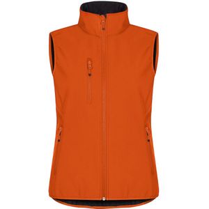 Clique Classic Softshell Vest Dames Diep Oranje maat 34/XS