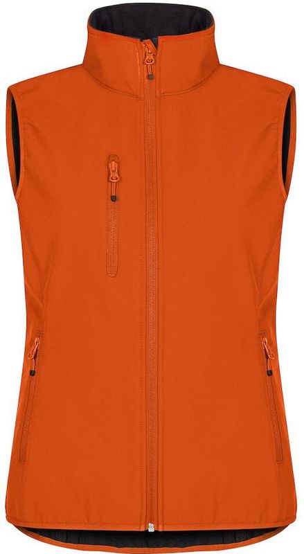 Clique Classic Softshell Vest Dames Diep Oranje maat 34/XS