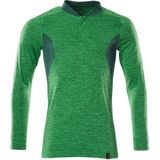 Mascot 18081-810 Poloshirt lange mouwen Helder Groen-Gemêleerd/Groen maat XS