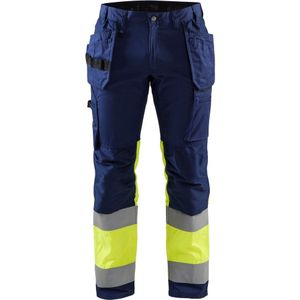 Blåkläder 1558-1811 High Vis werkbroek met stretch Marine/High Vis Geel maat D96