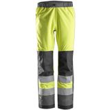 Snickers 6530 AllroundWork - High-Vis Shell Broek - Geel/Staalgrijs - Klasse 2 - Waterproof