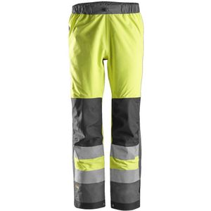 Snickers 6530 AllroundWork - High-Vis Shell Broek - Geel/Staalgrijs - Klasse 2 - Waterproof