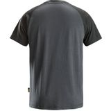 Snickers 2550 Tweekleurig T-shirt Staalgrijs/Zwart