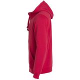 Clique Basic hoody full zip Rood