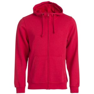 Clique Basic hoody full zip Rood