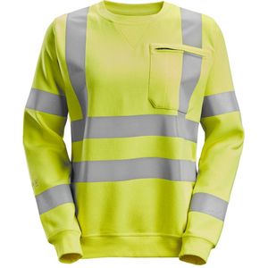 Snickers 2876 ProtecWork Dames Sweatshirt High-Vis Klasse 3/2 High-Vis Geel