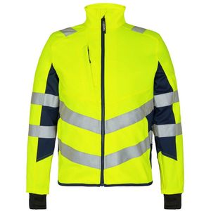 F. Engel 1544 Safety Work Jacket Stretch Yellow/Blue Ink maat M