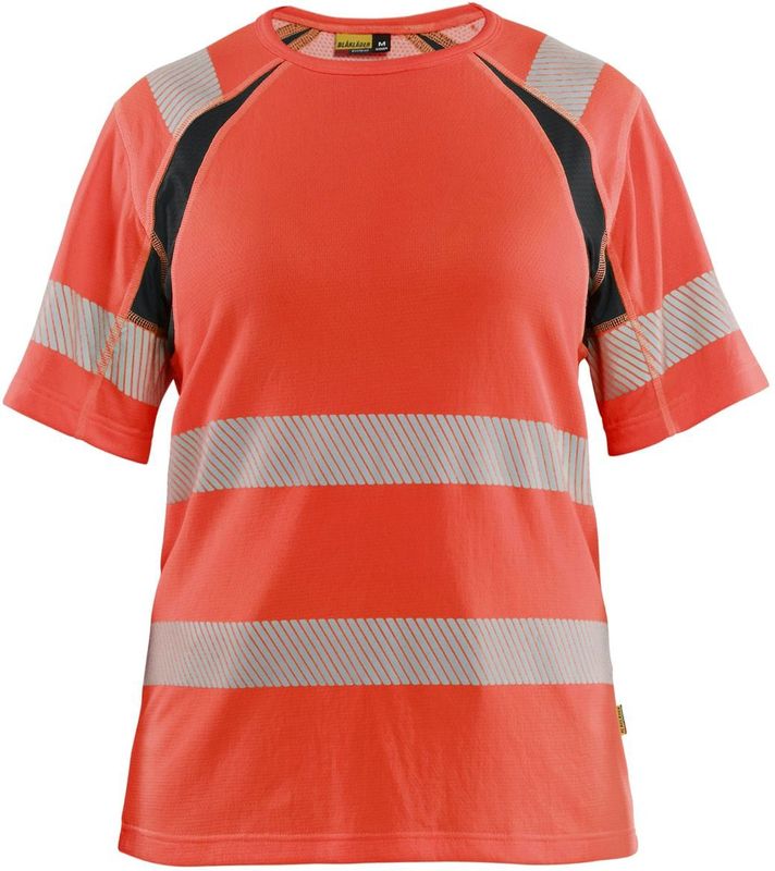 Blåkläder - 3503-2537 - Dames T-shirt - High Vis Rood/Zwart