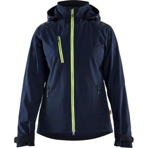 Blåkläder - 4719-2513 - Softshell Jack - Donker Marineblauw/High Vis Geel