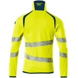 Mascot - 19103-315 - Fleecetrui met Rits - Hi-Vis Geel/Donkerpetrol