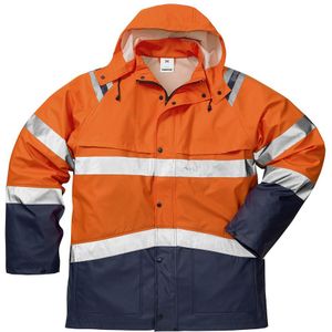 Fristads - 4624 RS - Regenjack - Hi-Vis Oranje/Marineblauw - Polyester