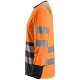 Snickers 2433 AllroundWork High-Vis T-shirt met Lange Mouwen Klasse 2 High-Vis Oranje/Zwart maat XS
