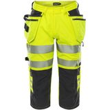 Fristads Hogezichtbaarheids 3/4 broek klasse 2 2666 GSTP Hi-Vis Geel/Zwart maat C46