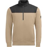 FHB Rob Zip-Sweatshirt Beige-Zwart