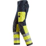 Snickers 6276 ProtecWork Werkbroek met Holsterzakken High-Vis Klasse 1 Marineblauw/High-Vis Geel