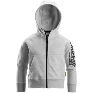 Snickers 7512 Junior Logo Full-Zip Hoodie Lichtgrijs melange