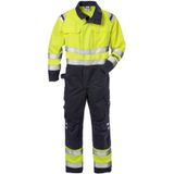 Fristads Flamestat high vis overall klasse 3 8175 ATHS Hi-Vis geel/marineblauw