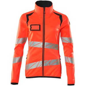 Mascot 19153-315 Dames Fleecetrui met rits Hi-Vis Rood/Donkermarine